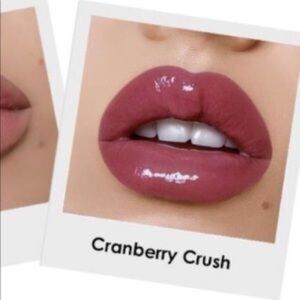 GrandeLips Hydrating Lip Plumper Lipstick Gloss in Cranberry Crush Red Like New
